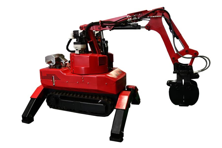 Cherry Picker Lifts Demolition Robot