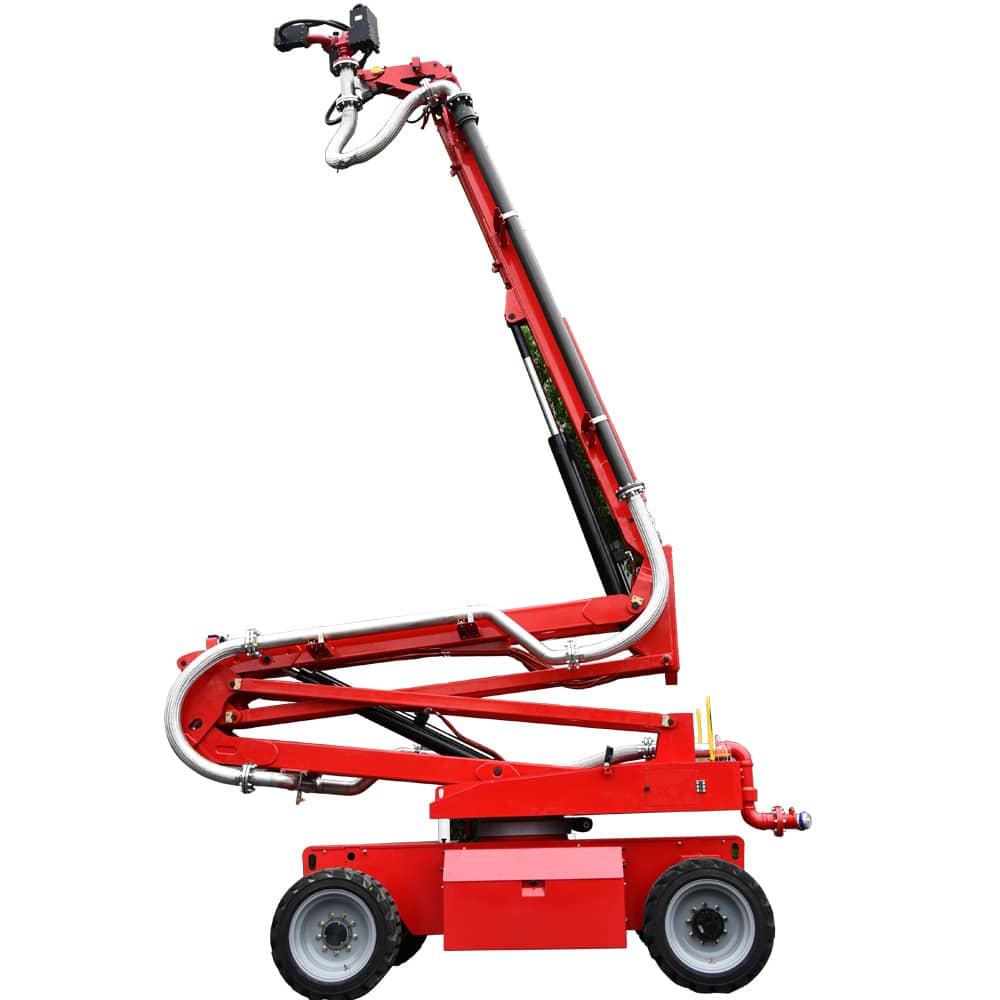 Cherry Picker Lifts Firefighting Robot Lifts